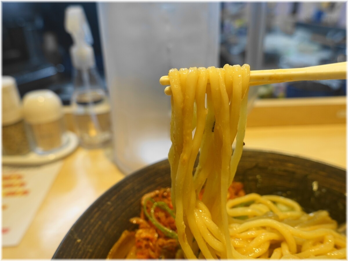 中華そば結。2 オマール海老のまぜそばの麺