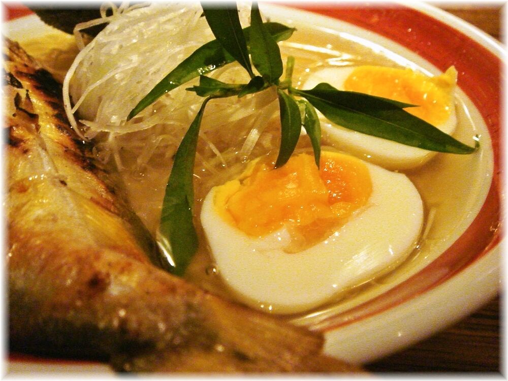 鮎ラーメン 味付玉子