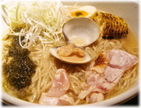 不如帰 鶏と蛤の冷や汁塩そばの具