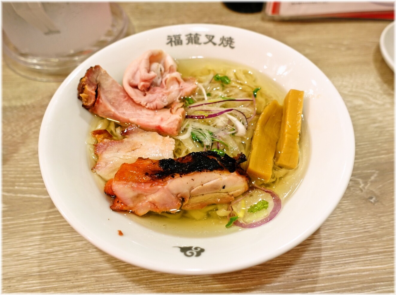 福龍叉焼 かけラーメンに具乗せ