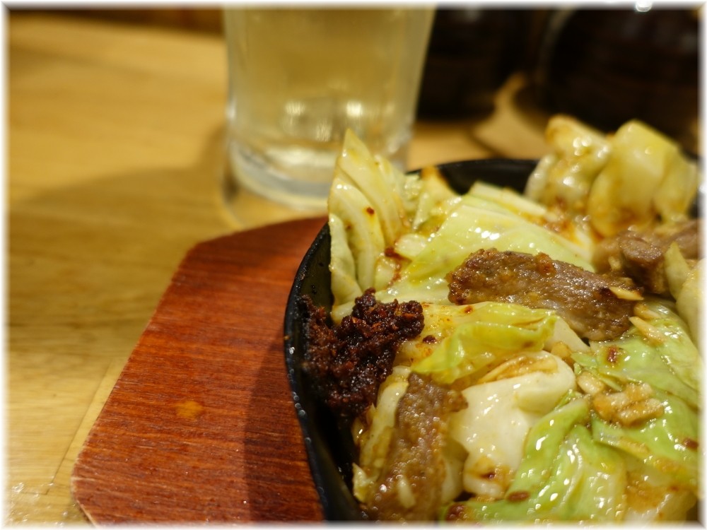 博多一瑞亭6 スタミナ鉄板(ハーフ)の辛味