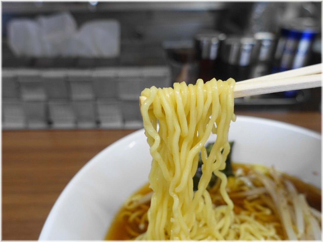 ラーメン福屋 セットのラーメンの麺
