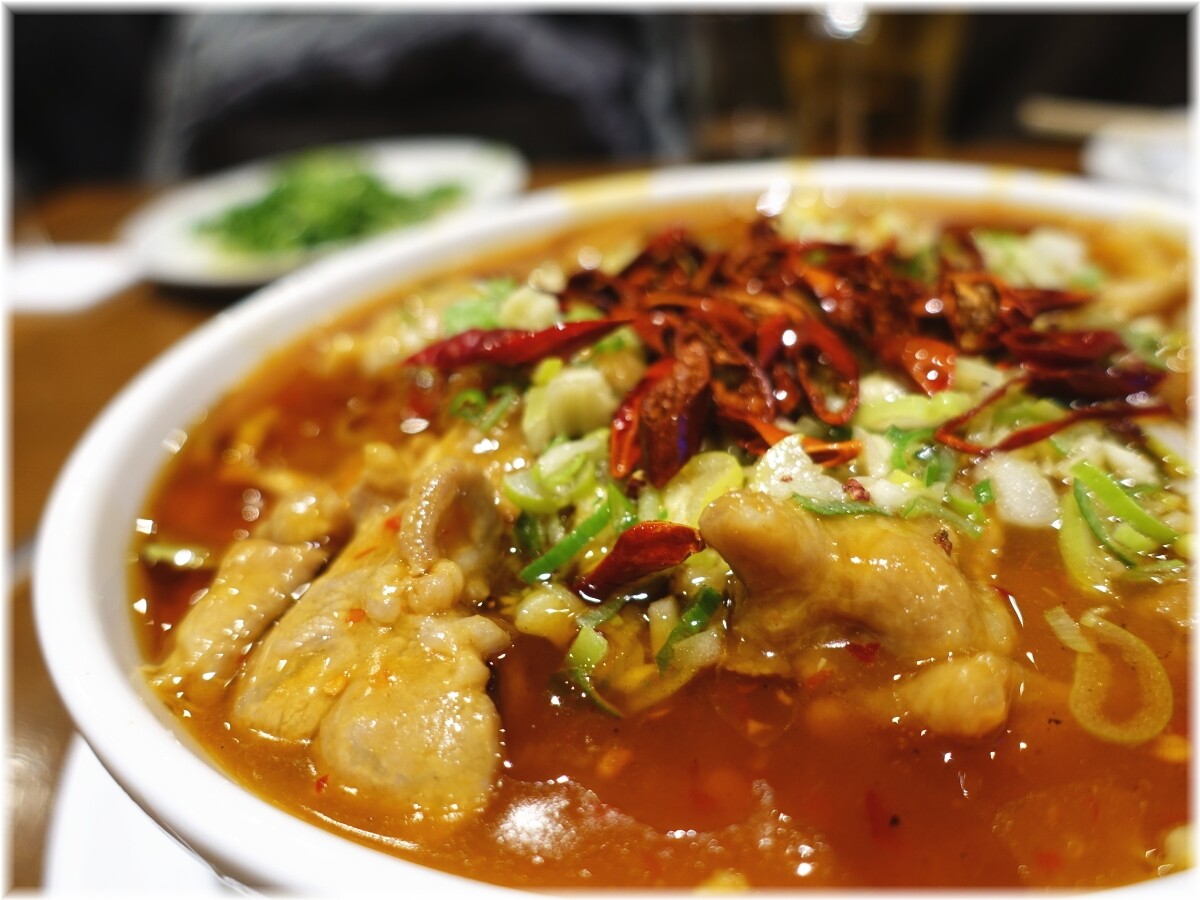 成龍萬寿山本店 水煮肉片の具
