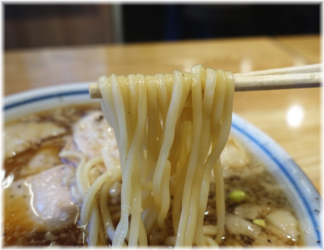 凪川口東口駅前店 脂(ふつうの煮干ラーメン)の麺