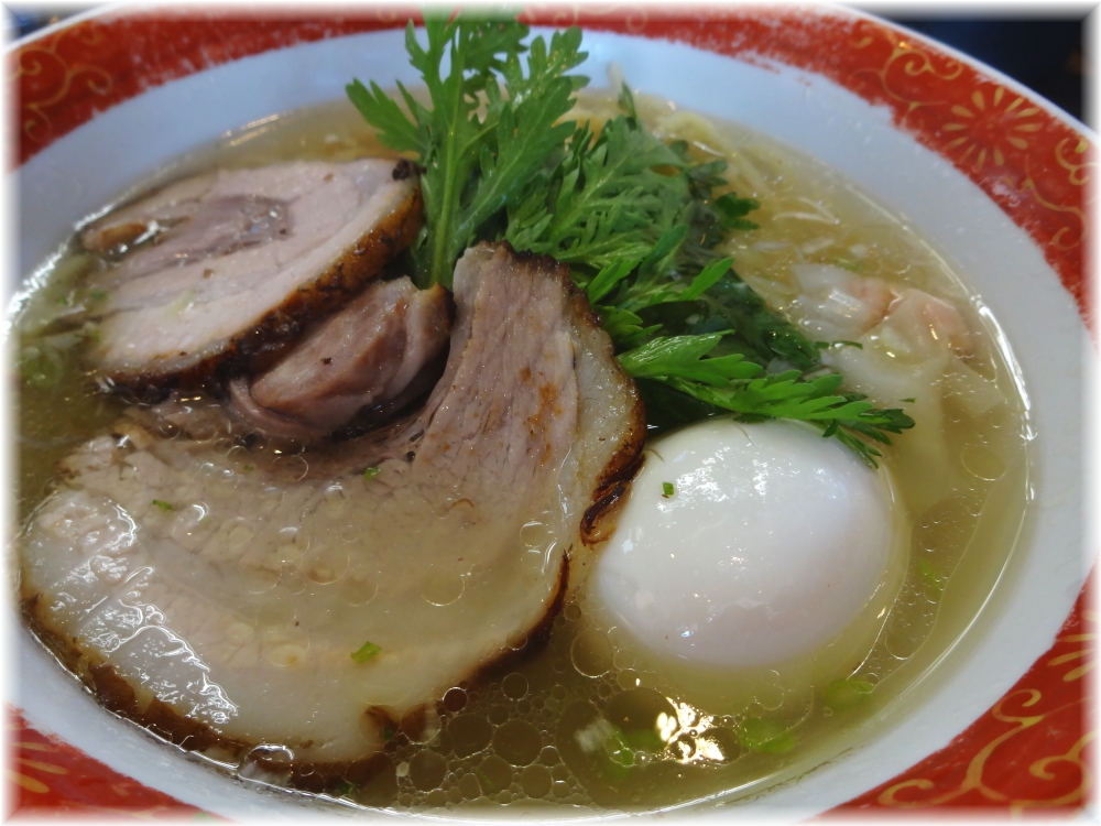 厚木本丸亭 本丸塩らー麺+塩味玉の具