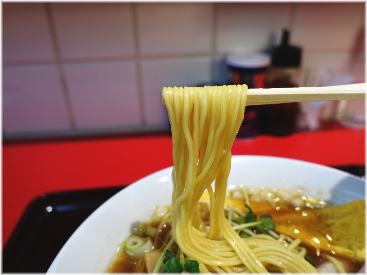 鳥藤とりそばスタンド グランスタ東京店2 朝のかもにぼしの麺