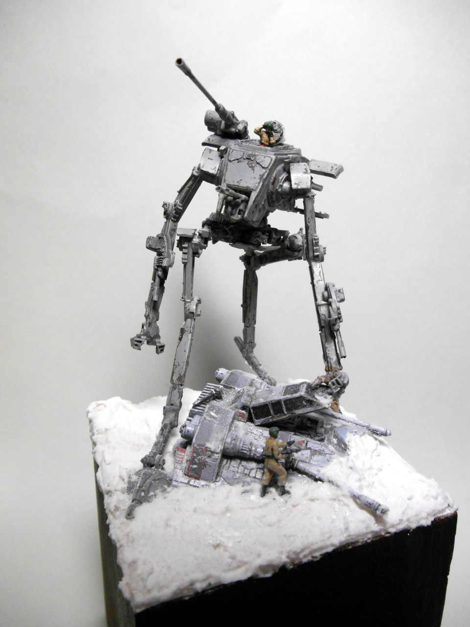 スター・ウォーズ AT-ST ジオラマ スター・ウォーズ ジオラマ 腕付AT-STを作る⑨（完成編） : 模型