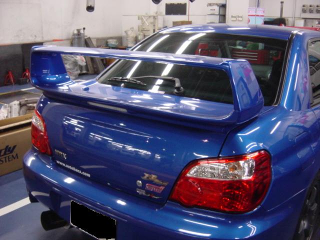 インプレッサ Gdb Gtウイング取り付け 続き スーパーオートバックス 43道意店 チューニング工房 Blog