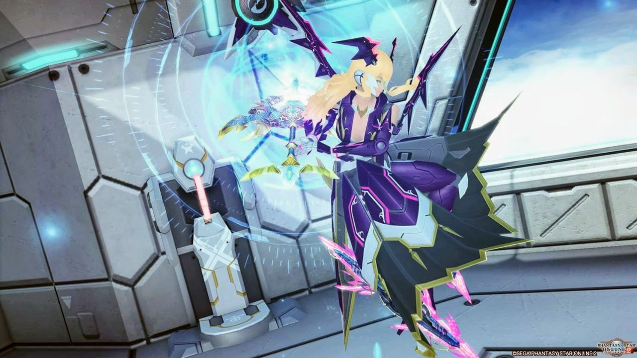 14ウォンド リュミエルクレール拾ったので見た目とか 膝にpso2を