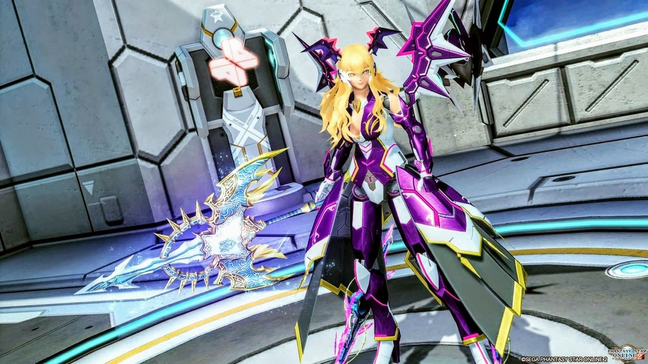 14ウォンド リュミエルクレール拾ったので見た目とか 膝にpso2を
