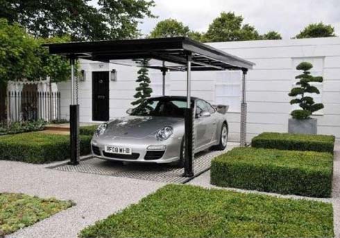 リフトで車を地下収納してお庭の景観を維持するガレージ The Porsche Garden あめじゃむ リフトで車を地下収納してお庭の景観を維持するガレージ The Porsche Garden あめじゃむ