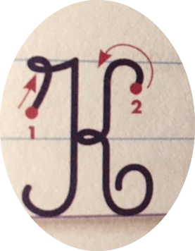 アルファベの書き方 筆記体 大文字のhとk Amenoga Blog