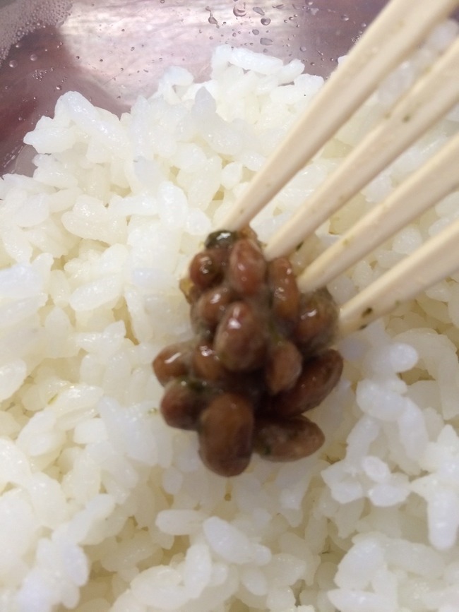 アメリカの納豆ごはん