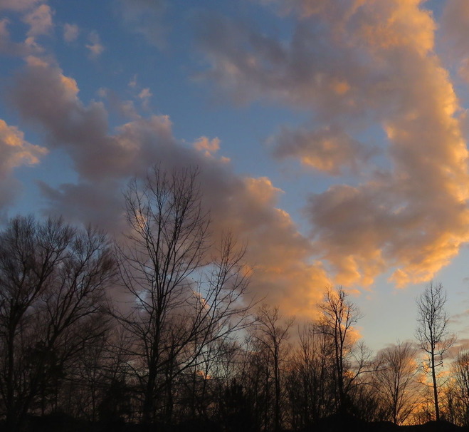 アメリカの夕日の空
