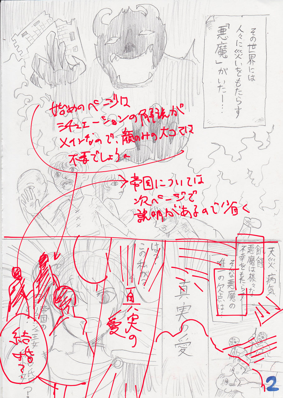 さんでん様によるネーム添削 小さな王宮物語 制作記録 13 あみあきひこ漫画描きブログ