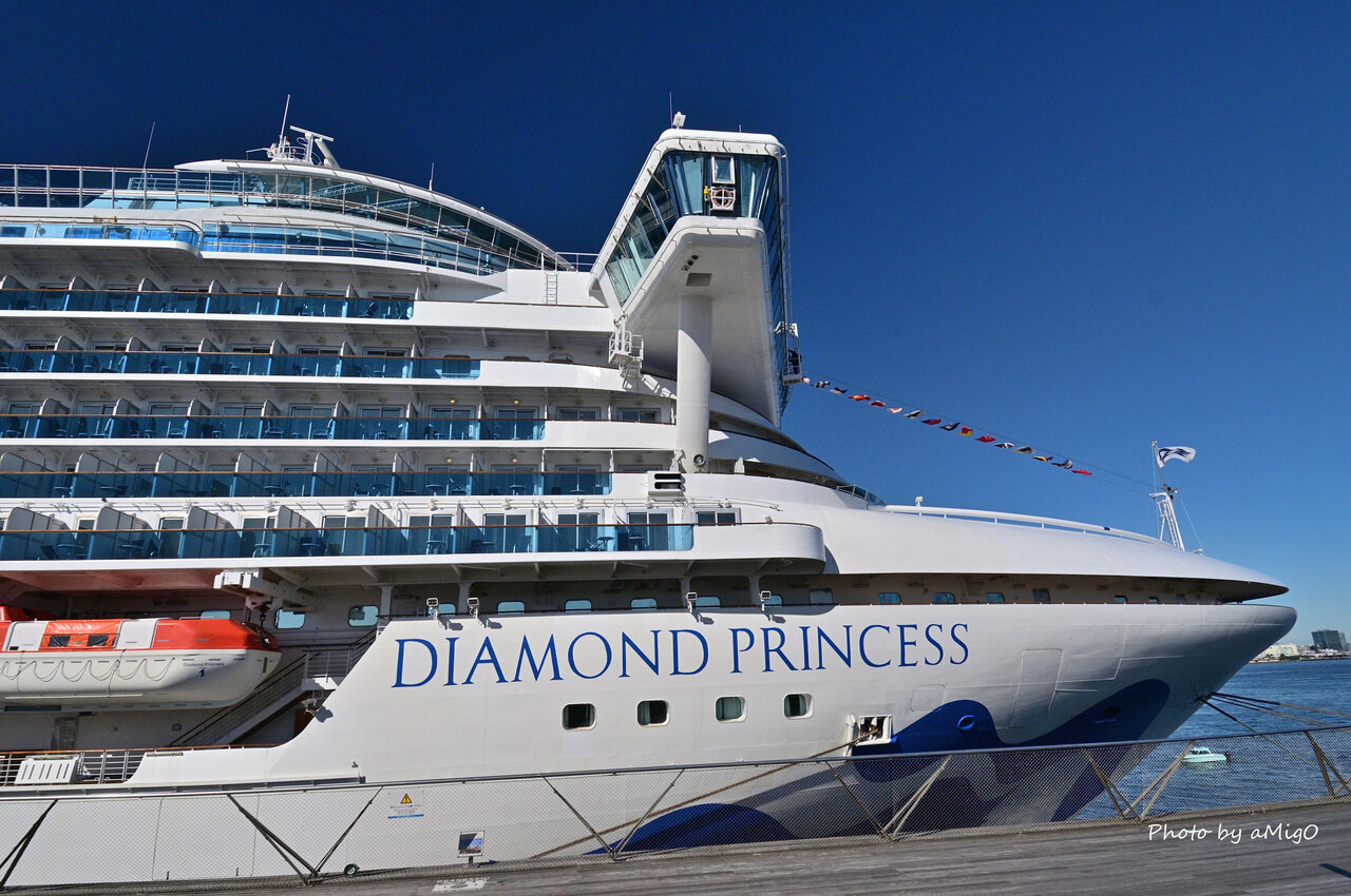 豪華客船ダイヤモンド プリンセスの舳先と艫 Amigoの徒然フォト日記