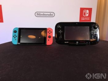 ニンテンドースイッチとWiiUゲームパッドの大きさを比較　ディスプレイはそのまま本体サイズは小さくスリムに