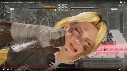 【悲報】「DEAD OR ALIVE 6」の女性キャラたちが思いきり殴られる映像が公開され賛否に