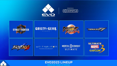 【EVO2023】メイン種目が発表！『スト6』『鉄拳7』『KOF15』など全8種