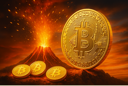 噴火する山とビットコイン