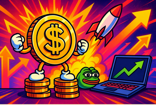 仮想通貨が爆上がりしている様子