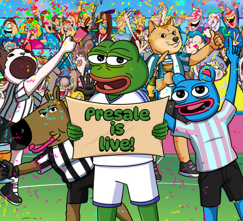 【朗報】世界的に人気なぺぺミームとサッカーを組み合わせた遊べる仮想通貨「Fantasy Pepe」、お得なプレセールをスタート！