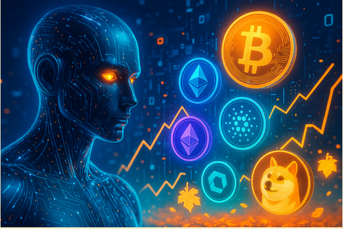 AIと仮想通貨が並んでいる様子