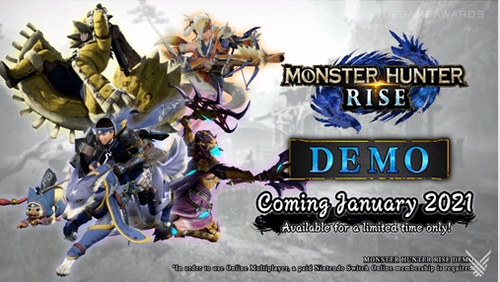 2021年1月 体験版「モンスターハンターライズ DEMO」配信！