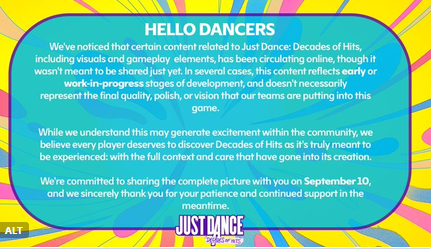 【悲報】UBI「ジャストダンス」開発者がニンダイ9月10日と漏らしてしまう