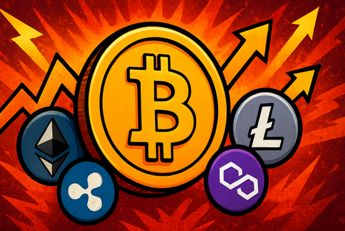 仮想通貨が爆上がりしている様子