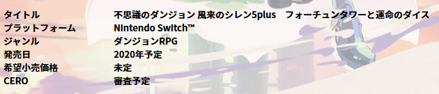 ニンダイミニ Switch版 風来のシレン5 発売決定キタ ッ 任天党 にんてんとう ニンダイミニ Switch版 風来のシレン5 発売決定キタ ッ 任天党 にんてんとう