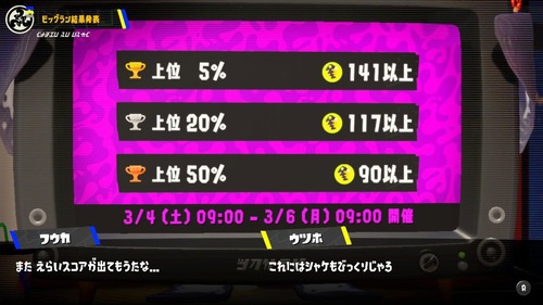 【スプラトゥーン3】ビッグランの結果出る