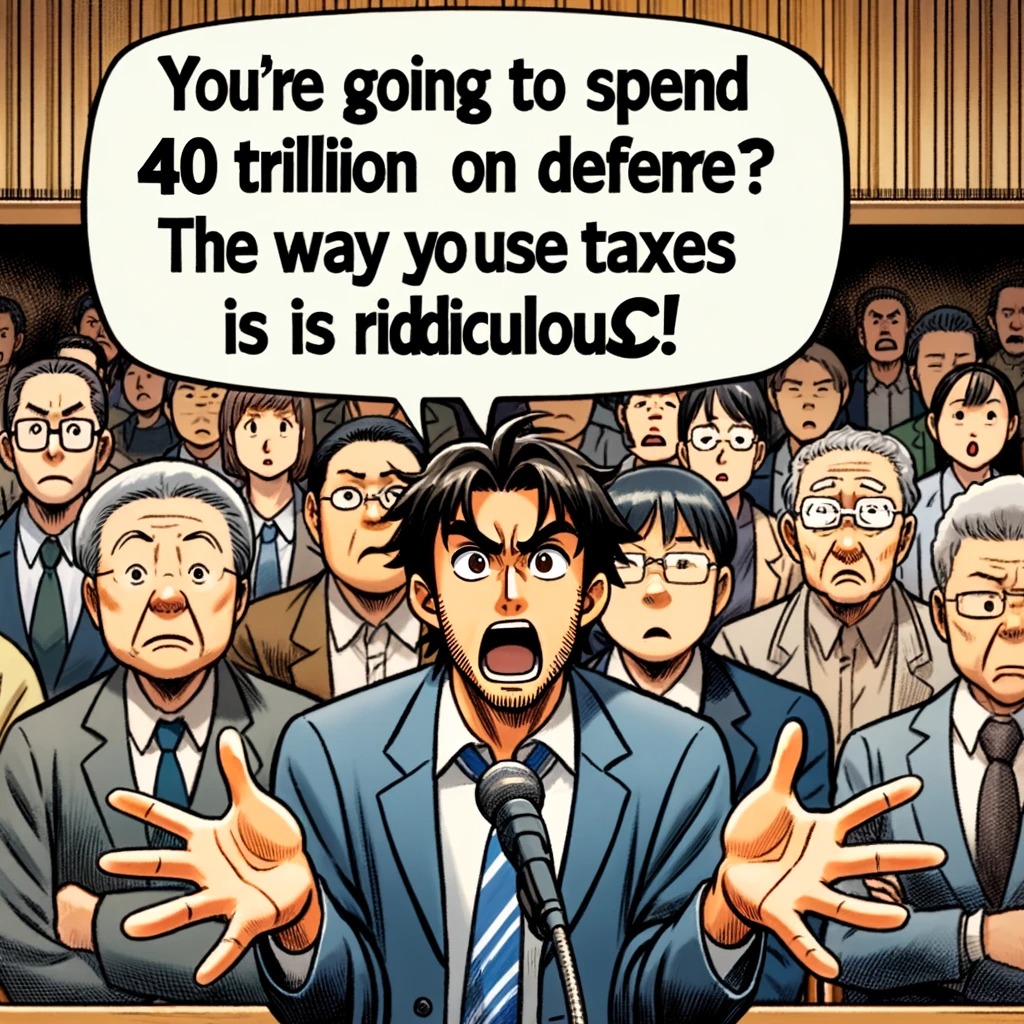 【画像】国民「防衛費には5年間で40兆円ドーンと使うんでしょう？税金の使い方おかしいですよ」