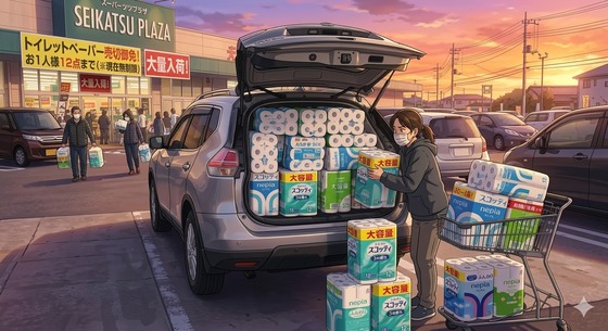 【悲報】日本人さん、パニックでトイレットペーパーを買い占めはじめるw