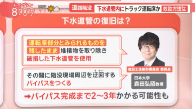下水 マンホール 八潮陥没 崩落現場 バイパス完成に関連した画像-05