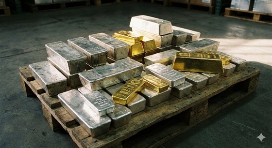 【悲報】金と銀、90分間で時価総額262兆円が吹っ飛ぶ