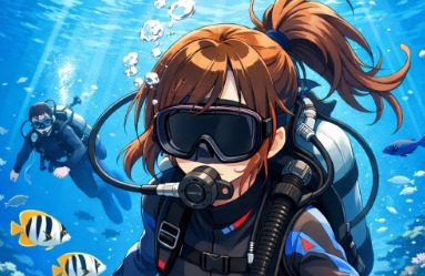 ダイビング客ら9人が行方不明　→　救助される