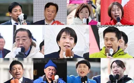 政党支持率：自民４１％　中道８％　国民７％　参政６％　みらい６％　維新５％