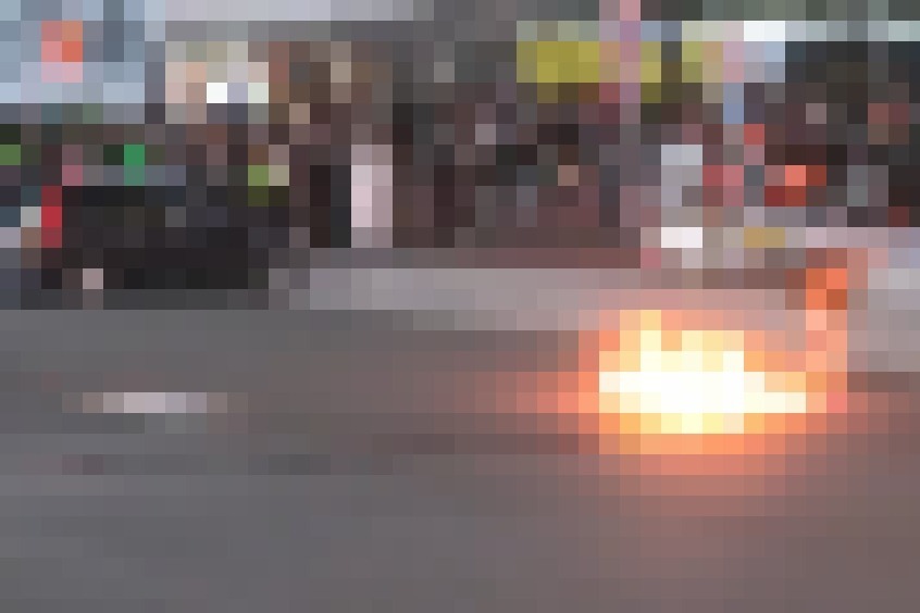 【速報】渋谷スクランブル交差点で放火か 炎が上がる…