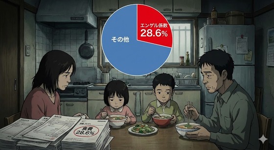 【悲報】エンゲル係数、44年ぶり高水準