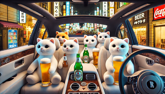 【HotTweets】中国人はマジでやりたい放題だな。東京でロールス・ロイスに乗りながら5人全員でビールを飲んでいる。こんな事してるから事故ばかりするんだぞ?