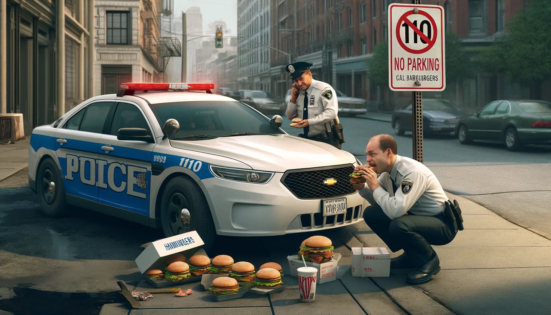 【地獄】覆面パトカー、車内でハンバーガー食ってたら通報されて無事死亡ｗｗｗｗｗｗｗｗｗ