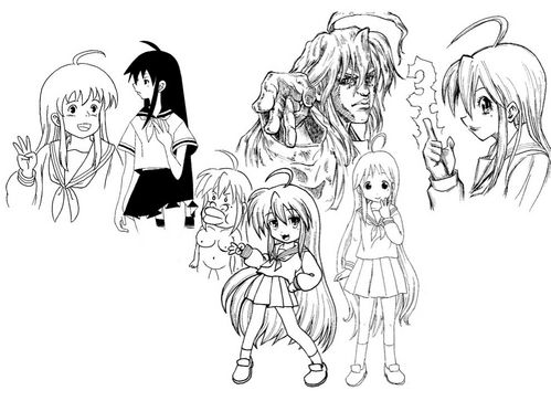 漫画家の絵柄でこなたの絵描くよ-321