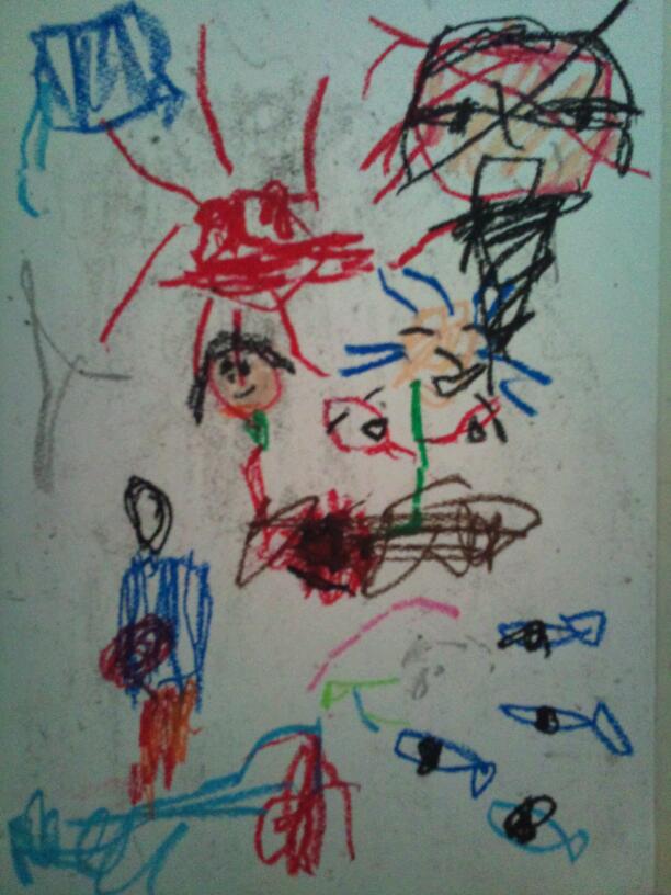 子供が描いた絵が怖い ブログ太郎