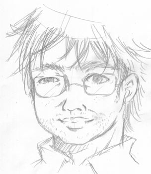何となく自画像描いてみたwwwwww-057