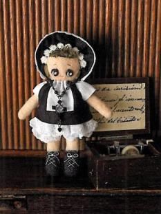 文化人形 ハンドメイド 作家作品 羊毛フェルトの「レトロなフェルトの文化人形」がすてきにハンドメイド