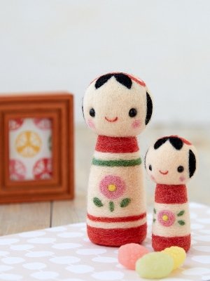 羊毛で地蔵とこけしを作りませんか？ : ハマナカが運営する、手編みと