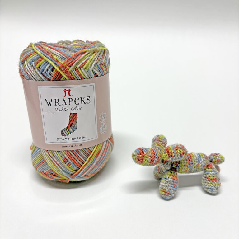 編んでみた】ラプックス《マルチカラー》で編むバルーンドッグのちび
