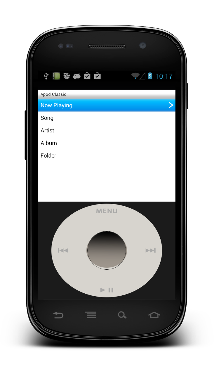 Android★SQUARE:【アプリ】Apod Classic ～ なんちゃってiPod、ホイール付き