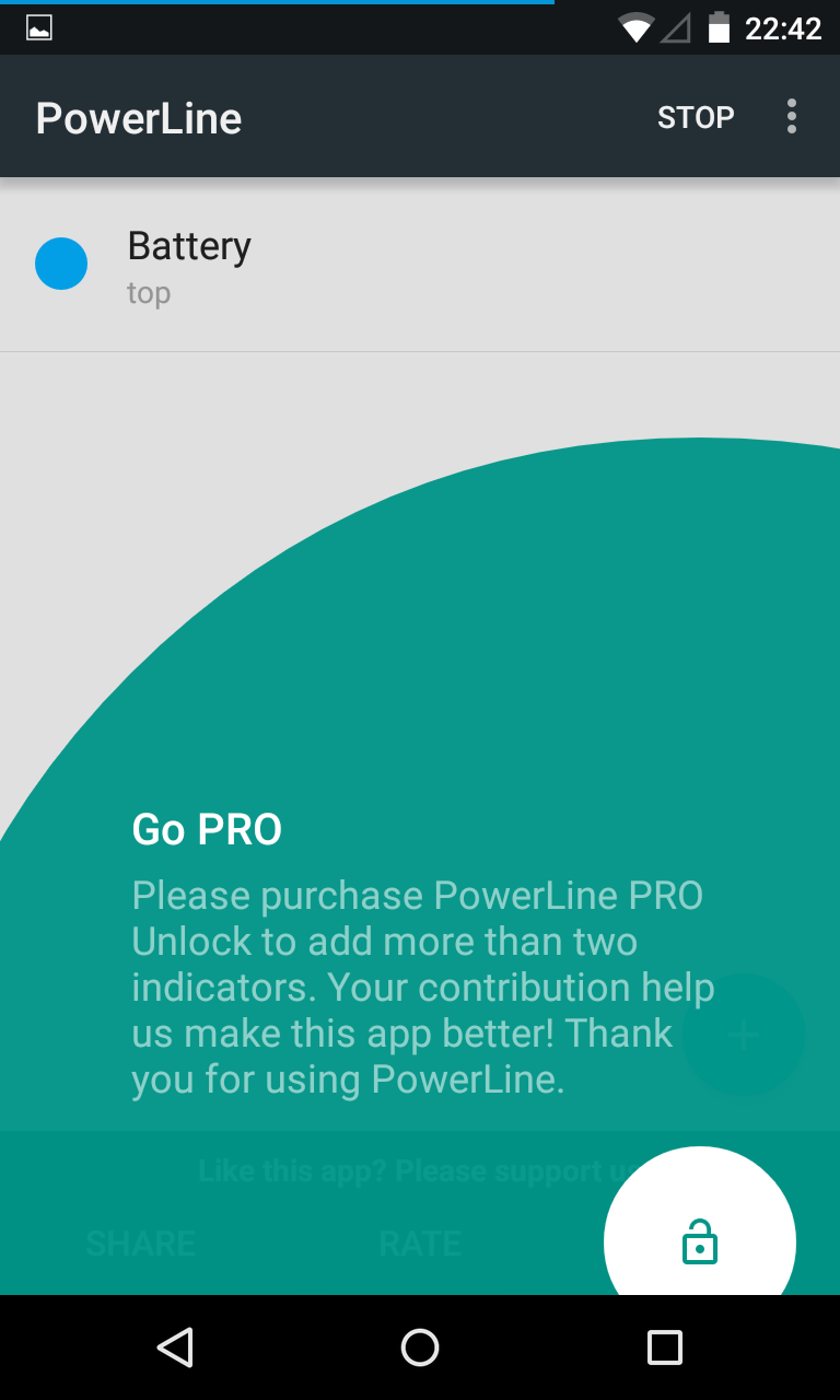 Android★SQUARE: PowerLine ～ バッテリー残量やWiFi電波状況などを常時バーグラフ表示